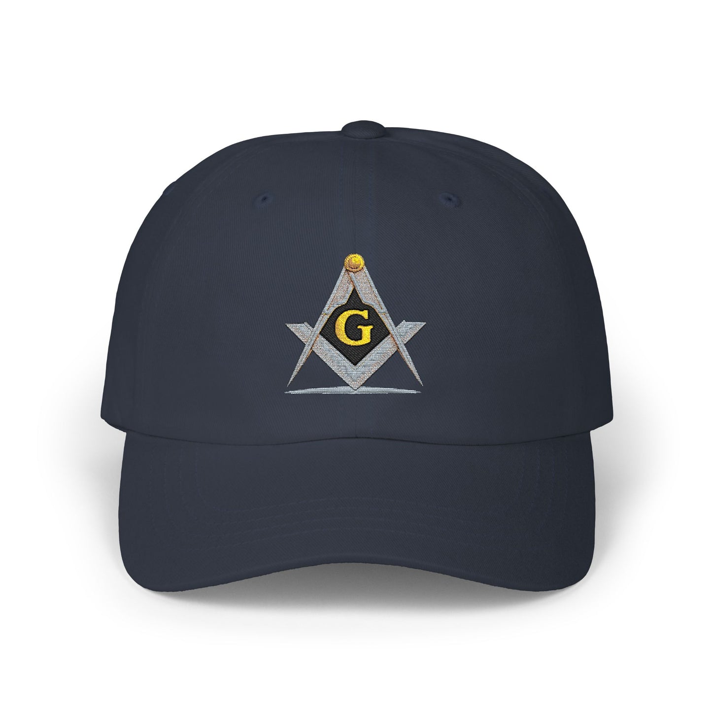 Masonic Square & Compass Dad Cap — Embroidered 'G' Freemason Baseball Hat